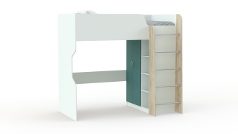 Кровать-чердак детская Дарина-03 BMS со шкафом