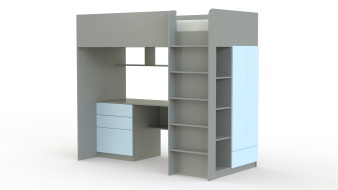 Кровать-чердак Скай Нео 11 BMS со шкафом