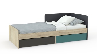 Кровать с 2-мя ящиками Jackie BMS с изголовьем