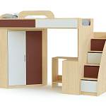 Кровать-чердак со шкафом и столом Фимо 2 BMS - Фото 5