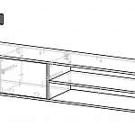 Чертеж Тумба под ТВ подвесная Оптик 2 BMS