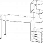 Чертеж Компьютерный стол Мерди 1 BMS
