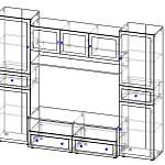 Схема сборки Стенка-горка в гостиную Орлеан-3 BMS