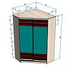 Чертеж Угловой шкаф-купе Мега-1 BMS