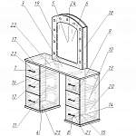 Чертеж Туалетный столик Флер 42 BMS
