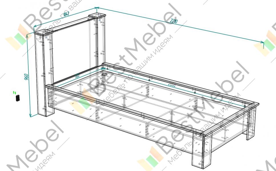 Схема сборки подростковой кровати