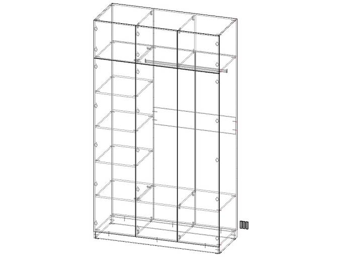 Шкаф для одежды Бронкс  (1500х2600х600)