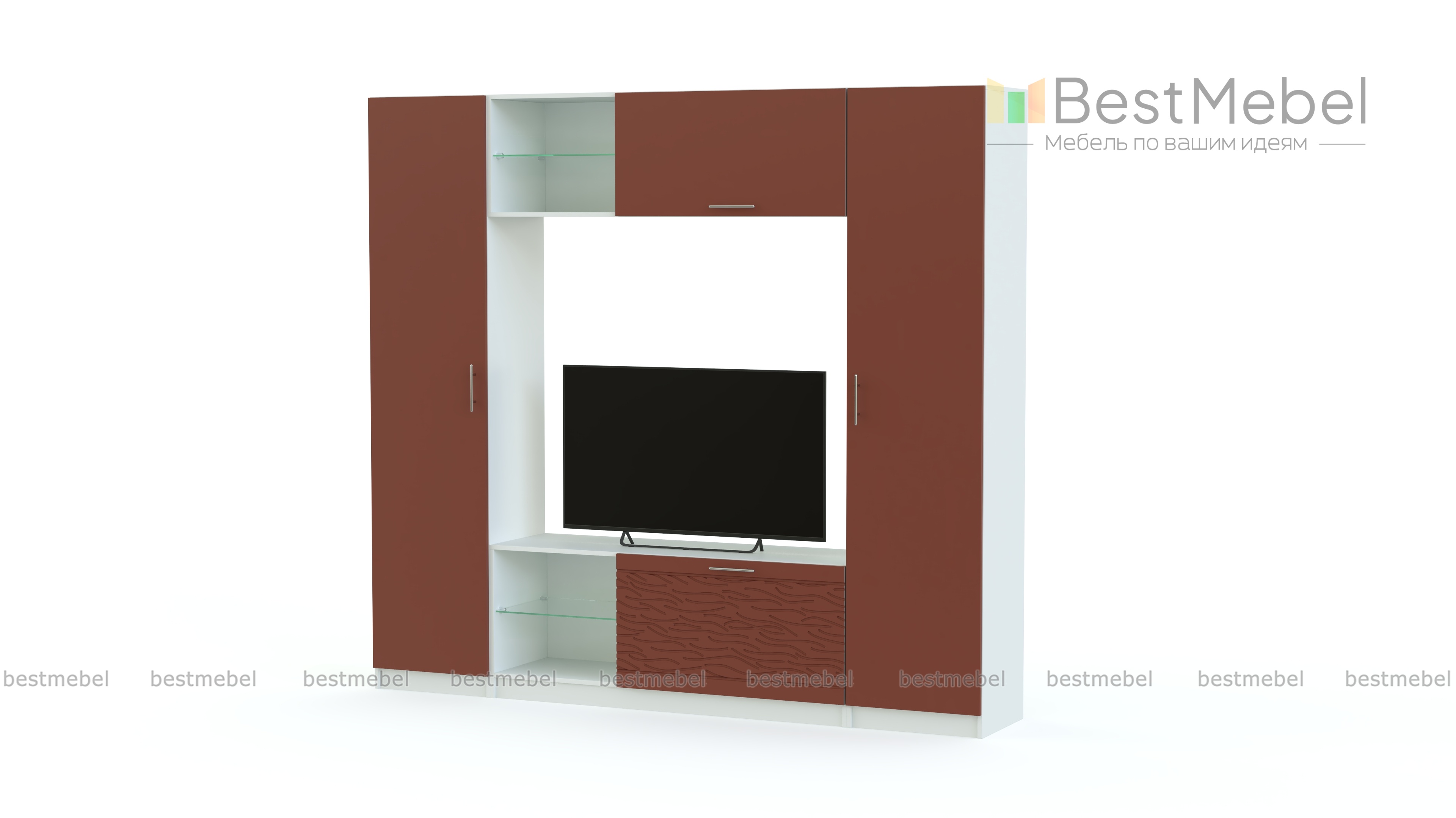 Стенка-горка Вельвет 2 Глянец BMS