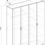 Чертеж Распашной шкаф Мадейра 4 BMS