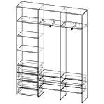 Схема сборки Стеллаж для одежды Мирта 99 BMS