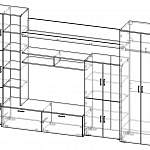 Чертеж Стенка для гостиной Атлантида-5 BMS