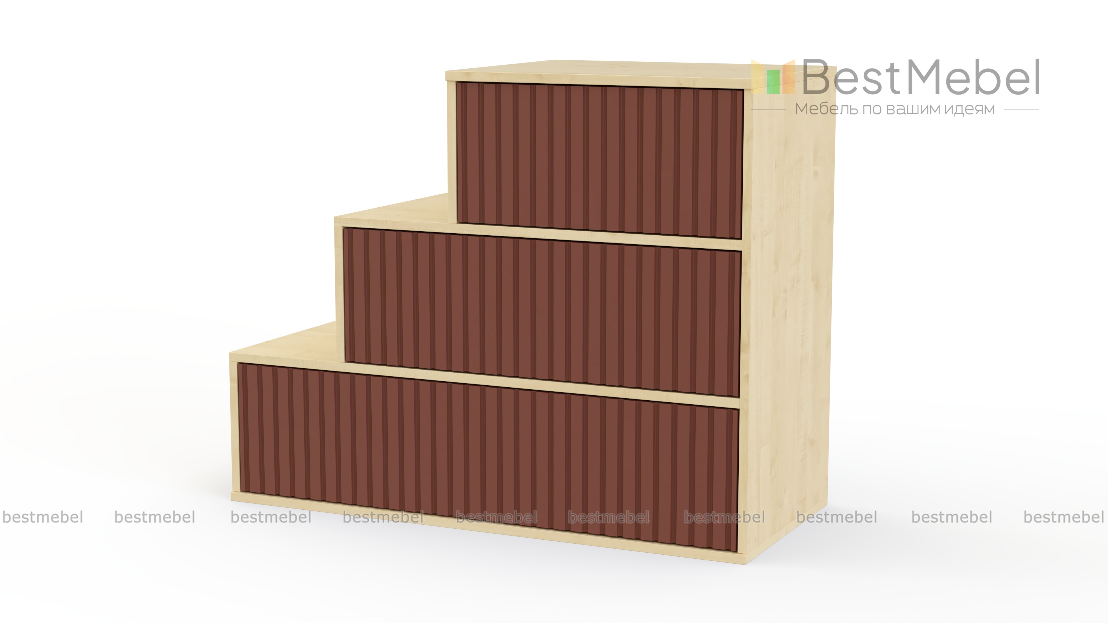 Лестница для кровати Фуксия 2 BMS