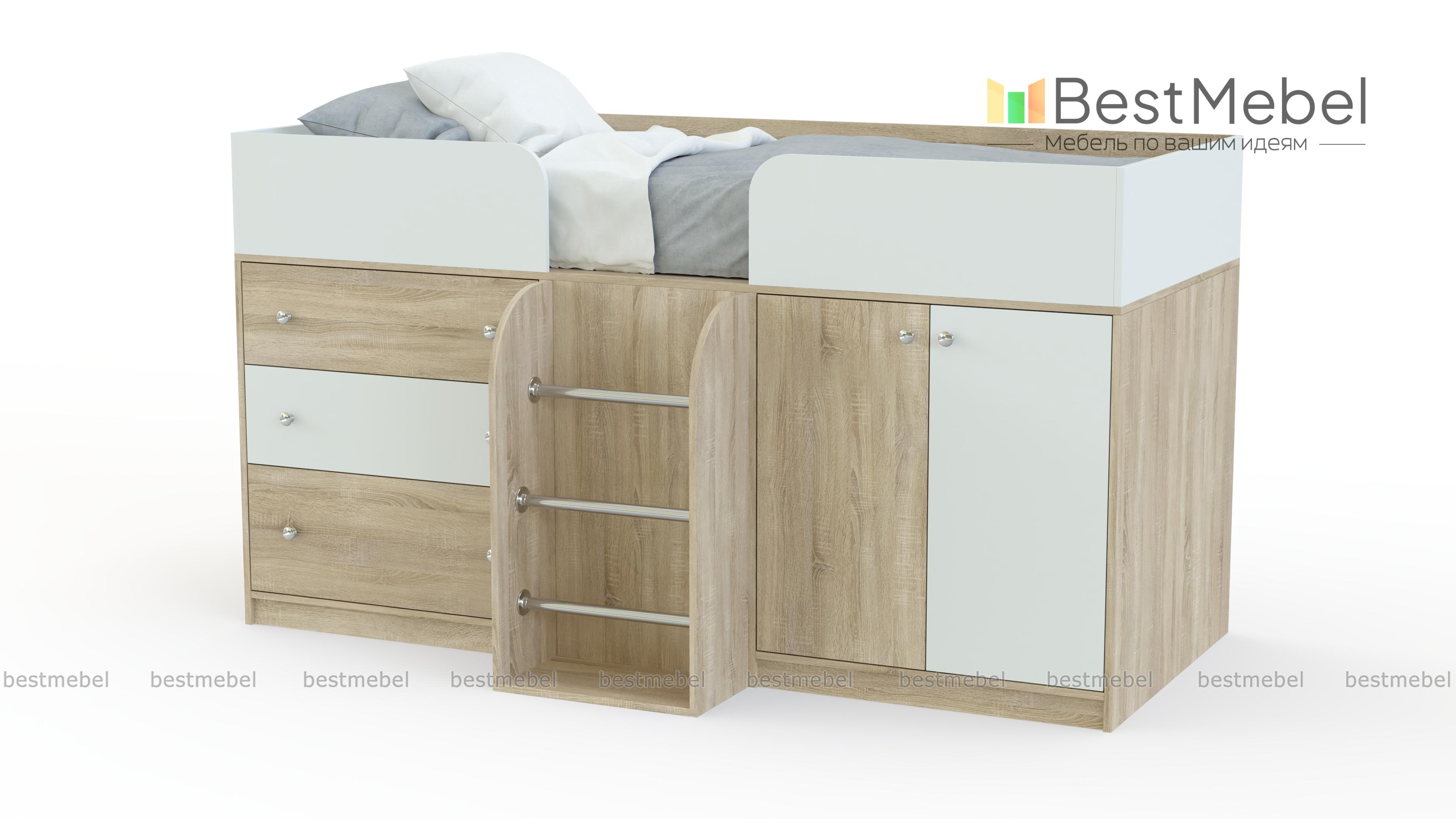 Кровать-чердак  Астра-5 BMS - Фото