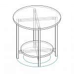 Чертеж Журнальный столик Горацио 3 BMS