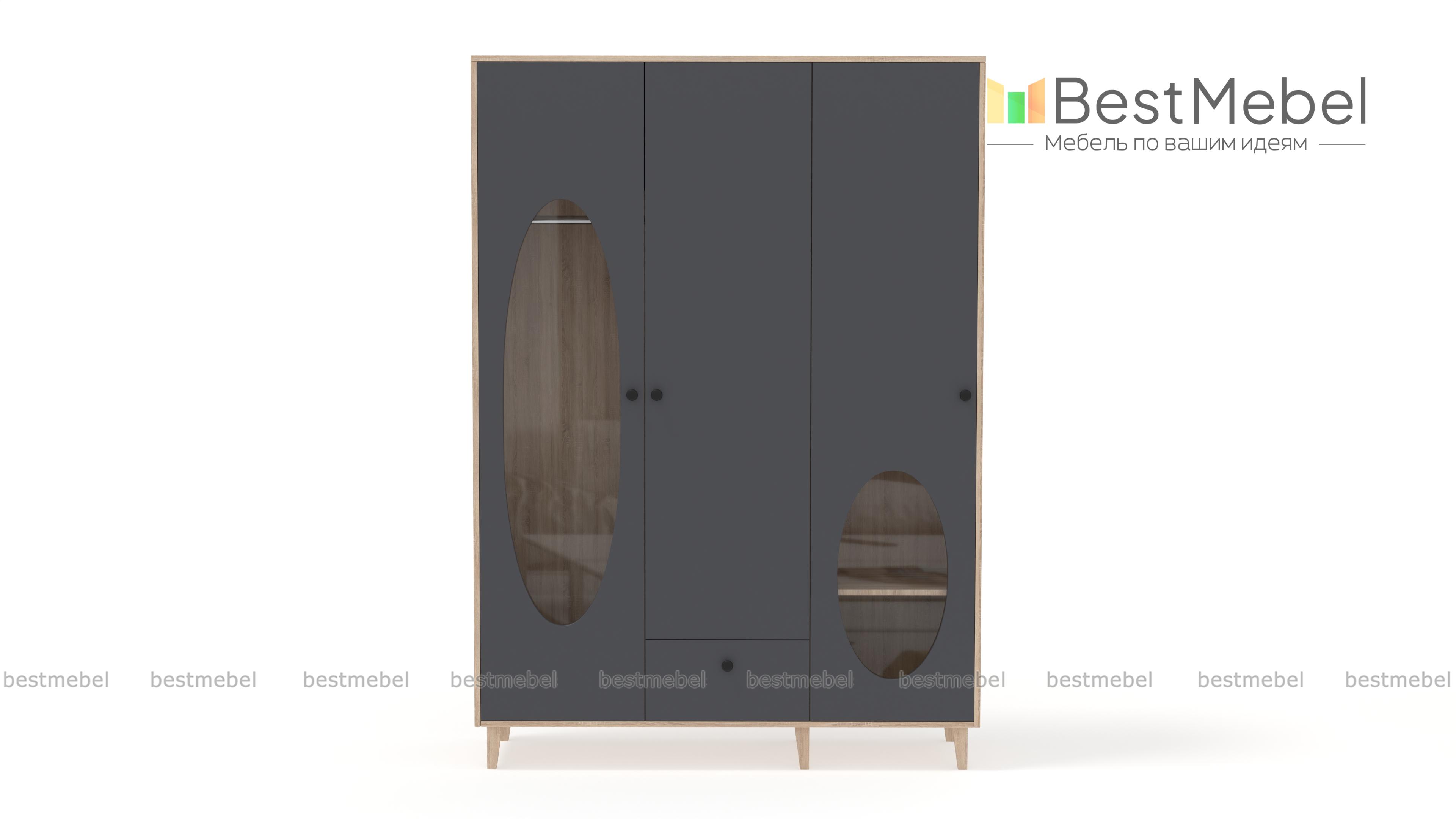 Шкаф распашной Брукс 2 BMS - Фото