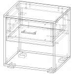 Чертеж Тумба ВК-04-17 Домино Венге BMS