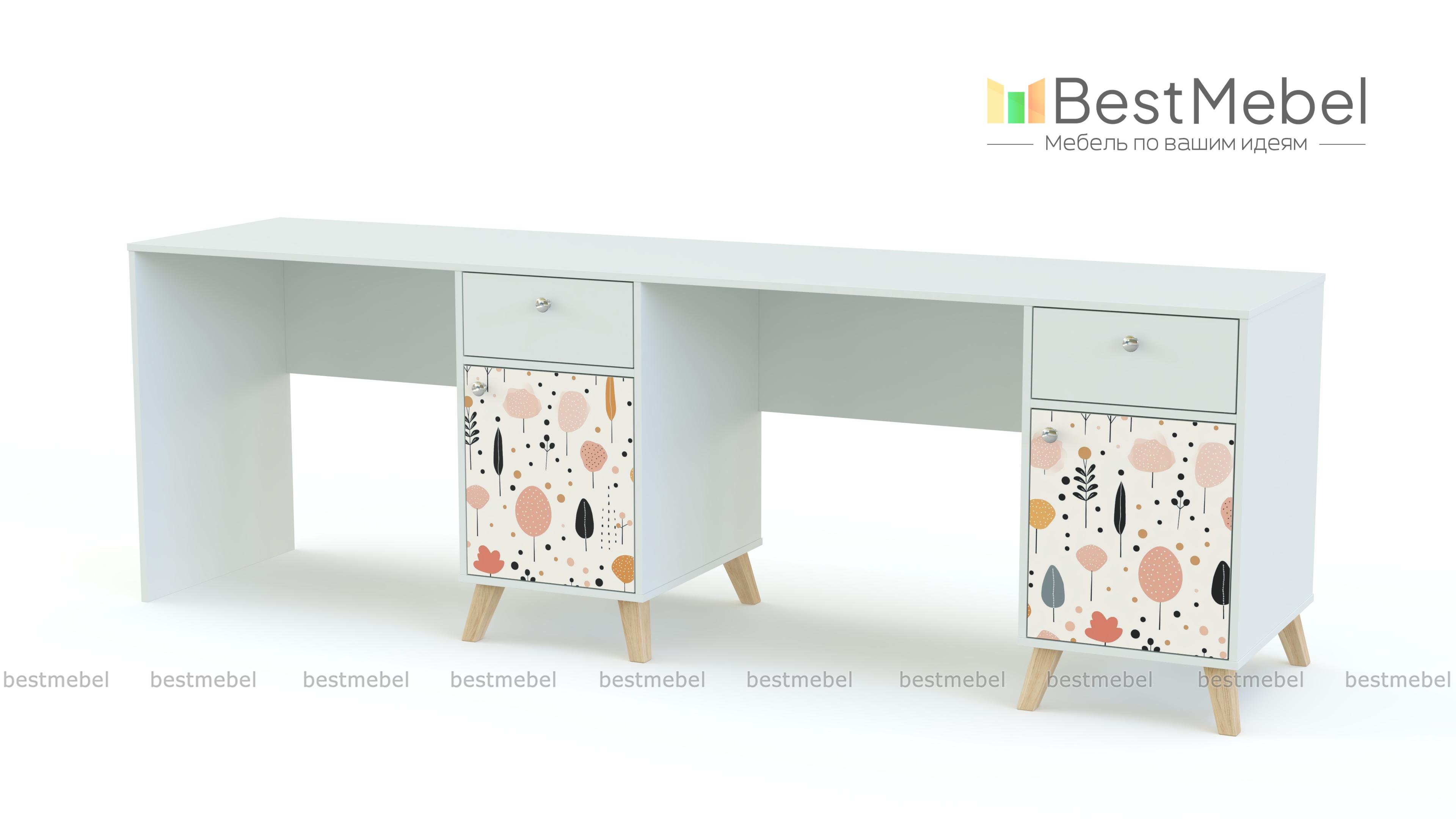 Письменный стол для двоих Эльза 2 BMS - Фото