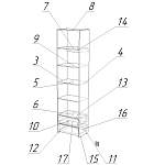 Схема сборки Стеллаж для одежды Мирта 36 BMS