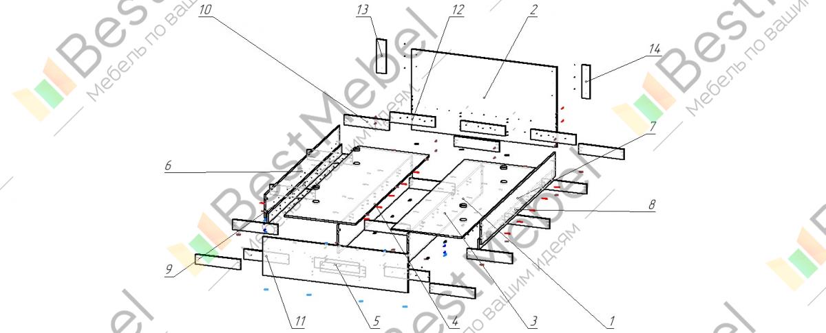 Сборка кровати венеция 1400