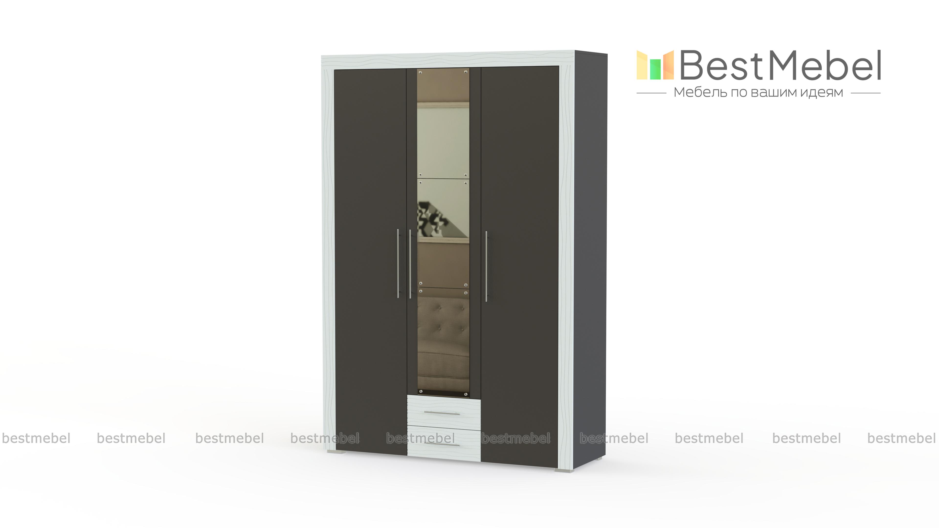 Шкаф распашной Азалия 4-4805 BMS - Фото